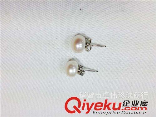 珍珠耳飾-Pearl ear ornament 925銀耳釘 9-10mm淡水珍珠 珍珠耳釘  140425