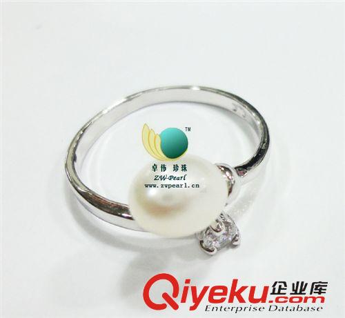 珍珠戒指-Pearl ring 珍珠戒指 925銀戒指型7-8珍珠飾品 珍珠批發(fā) 小商品GF 110791