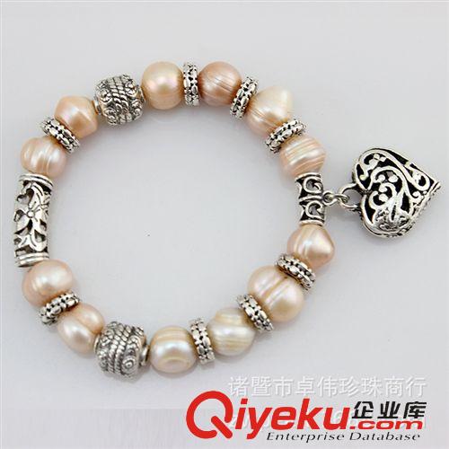 珍珠手鏈-Pearl bracelet 卓偉珍珠 地?cái)倓?chuàng)業(yè) 珍珠飾品 手鏈泰銀 心型配件 外貿(mào)首飾140539