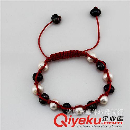 珍珠手鏈-Pearl bracelet 卓偉珍珠 泰銀手鏈梅花型 5-6mm沖頭珍珠手鏈 飾品批發(fā)131202