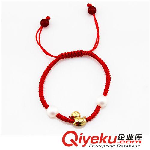 珍珠手鏈-Pearl bracelet 卓偉珍珠 8MM正圓珠 小黃鴨配件 兒童佩帶 珍珠手飾 140725