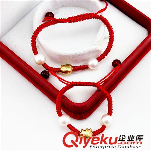 珍珠手链-Pearl bracelet 卓伟珍珠 淡水珍珠手链 儿童小饰品 8点正圆珍珠 KT猫配件140724