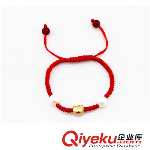 珍珠手链-Pearl bracelet 卓伟珍珠 淡水珍珠手链 儿童小饰品 8点正圆珍珠 KT猫配件140724