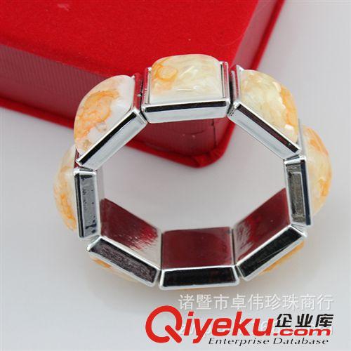 珍珠手鏈-Pearl bracelet 外貿(mào)出口首飾 仿玉手鏈 地?cái)?手飾 正方形手鏈 彈力線穿140512