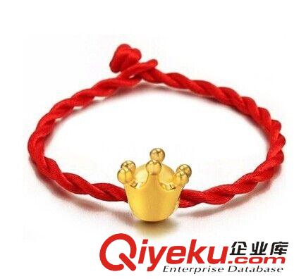 黃金系列 千足銀純銀手鏈鍍黃金轉(zhuǎn)運(yùn)珠DIY個(gè)性KT貓 馬本命年開運(yùn)紅繩手鏈原始圖片3