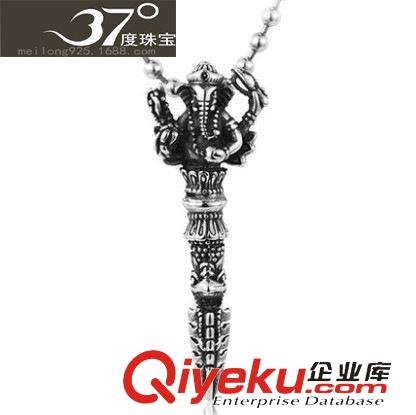 仿泰銀成品系列 s925銀復(fù)古泰銀 象鼻財(cái)神金剛吊墜項(xiàng)鏈吊牌男吊墜女項(xiàng)鏈