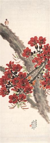 現(xiàn)代書畫名家C 近現(xiàn)代名家gf字畫 崔子范 萬年青 68.7x68.49