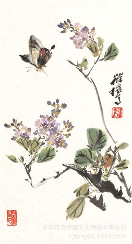 現代書畫名家C 【廠家批發供應gf名家字畫】陳樹人 清風56×177