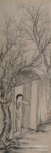 現(xiàn)代書(shū)畫(huà)名家C 【廠家批發(fā)供應(yīng)gf名家字畫(huà)】陳少梅 人物四條屏23×69×4原始圖片2