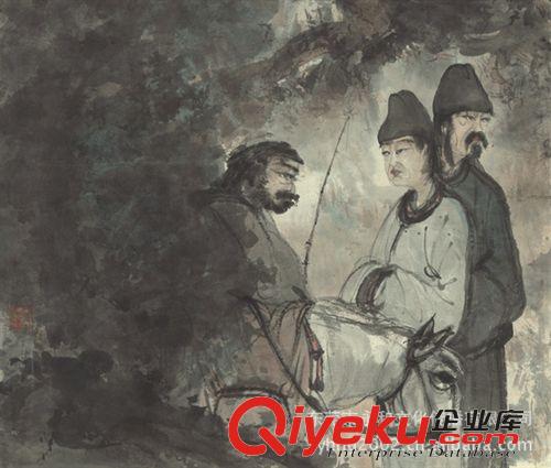 現代書畫名家F 【廠家批發gf名家字畫】傅抱石  人物圖63.8x148.4原始圖片2