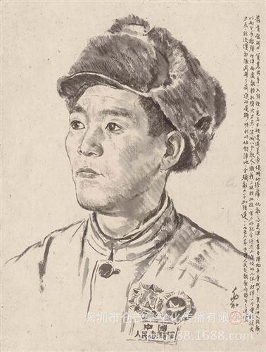 現代書畫名家H 【廠家批發gf名家字畫】黃胄  飛雪迎春90×159