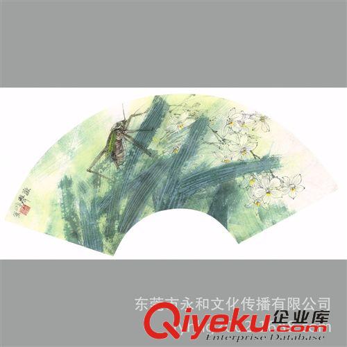 現(xiàn)代書畫名家W 【倉吉堂藝品 gf名家字畫批發(fā)】王明明 花鳥扇頁05-55×28