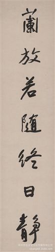 現(xiàn)代書畫名家Y 【廠家供應-批發(fā)采購名家字畫】于右任  行書對聯(lián)37×168×2