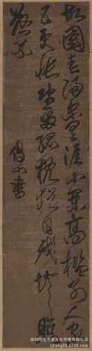 古代書法 【gf復(fù)制中國歷代書畫珍品】清  傅山  草書  七言詩軸