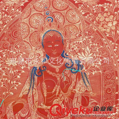 唐卡觀音佛像 【廠家供應(yīng)  倉(cāng)吉堂藝品】唐卡  綠度母紅唐72.6×98原始圖片2