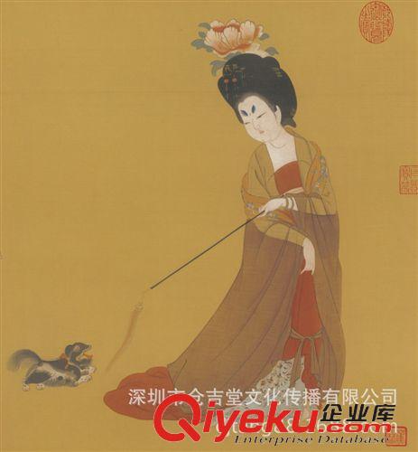 產(chǎn)品大全 廠家生產(chǎn) 唐 周昉 簪花仕女圖 畫心批發(fā)原始圖片2