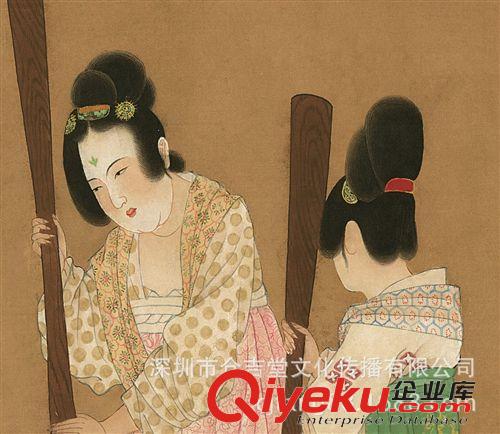 產(chǎn)品大全 生產(chǎn)供應(yīng) 商務(wù)酒店字畫  唐 張萱 搗練圖 宋摹 gf字畫批發(fā)原始圖片2