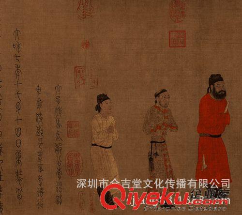 產(chǎn)品大全 廠家倉吉堂藝品 供應(yīng) 賓館酒店字畫 唐 閻立本 步輦圖原始圖片3