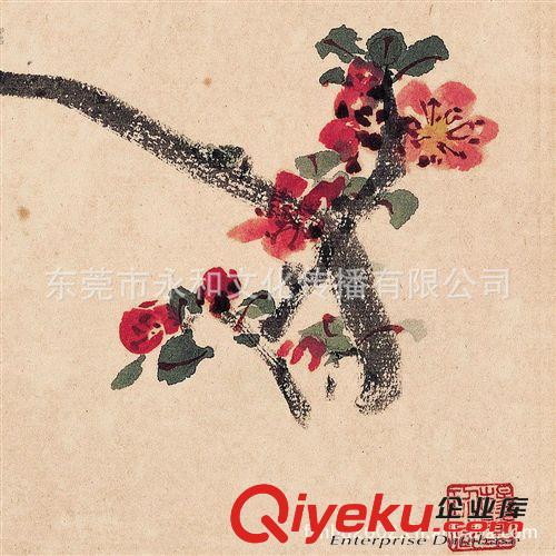 產(chǎn)品大全 專業(yè)供應(yīng) 張大千梅花圖40.2*40.2 gd畫心批發(fā)原始圖片3