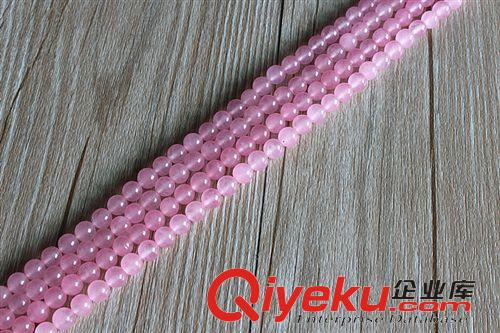 水晶 廠家定制批發(fā)A級(jí)天然仿粉玉圓珠 散珠子半成品 飾品DIY配件批發(fā)原始圖片2