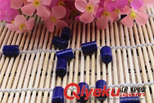 青金石 廠家定制批發(fā)毛衣鏈材料 A級天然青金圓柱形 路路通配件DIY 飾品原始圖片2