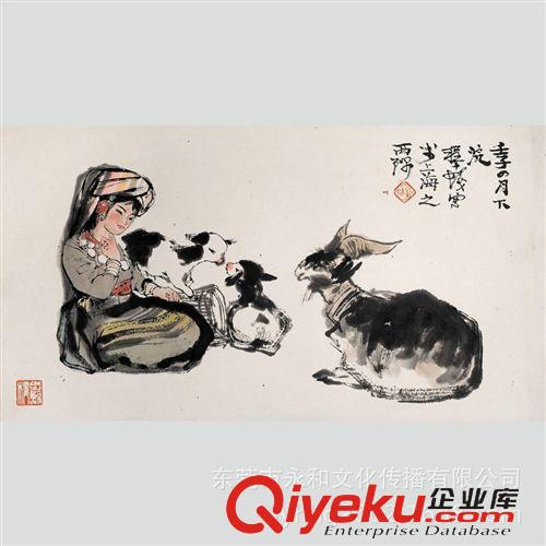 現代書畫名家 C 【廠家批發供應gf名家】程十發  長春圖軸69×141