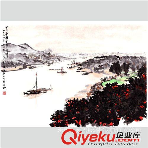 現(xiàn)代書畫名家 F 【廠家批發(fā)gf名家字畫】傅抱石  芙蓉園69×50