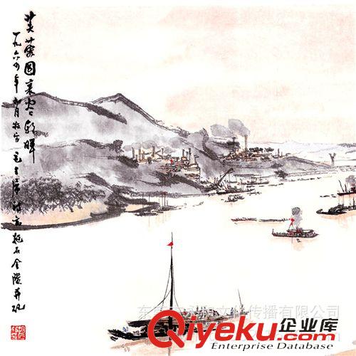 現(xiàn)代書畫名家 F 【廠家批發(fā)gf名家字畫】傅抱石  芙蓉園69×50原始圖片3