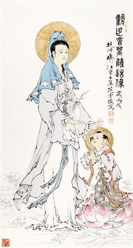現(xiàn)代書畫名家 F 【廠家批發(fā)供應(yīng)gf名家字畫】豐子愷 舊時王謝堂前燕45×55