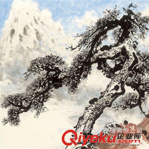 現(xiàn)代書畫名家 G 【廠家批發(fā)gf名家字畫】關(guān)山月  石上松92×138原始圖片2