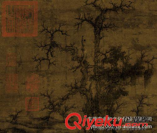 古代繪畫(huà) 【gf字畫(huà)】北宋  佚名  小寒林圖頁(yè)原始圖片2
