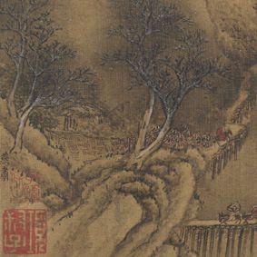 古代繪畫 【gf字畫】北宋  燕肅  關(guān)山積雪圖原始圖片2