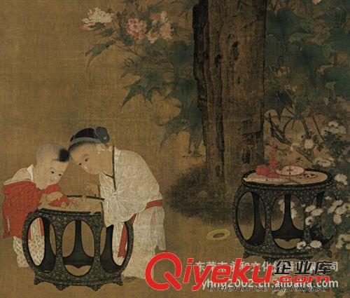 古代繪畫 【gf字畫】北宋  蘇漢臣  秋庭戲嬰圖原始圖片2