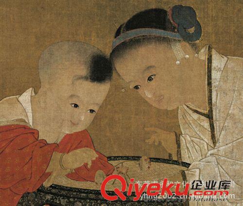古代繪畫 【gf字畫】北宋  蘇漢臣  秋庭戲嬰圖原始圖片3