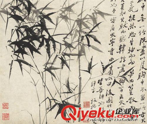 古代繪畫 【gf復(fù)制中國歷代書畫珍寶】清  鄭燮  風(fēng)竹石圖原始圖片2