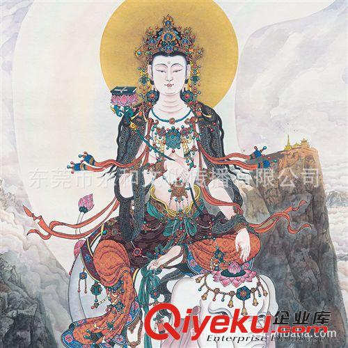 唐卡觀音佛像 【廠家供應(yīng)  永和藝品】唐卡  菩賢菩薩64.5×118.2原始圖片2