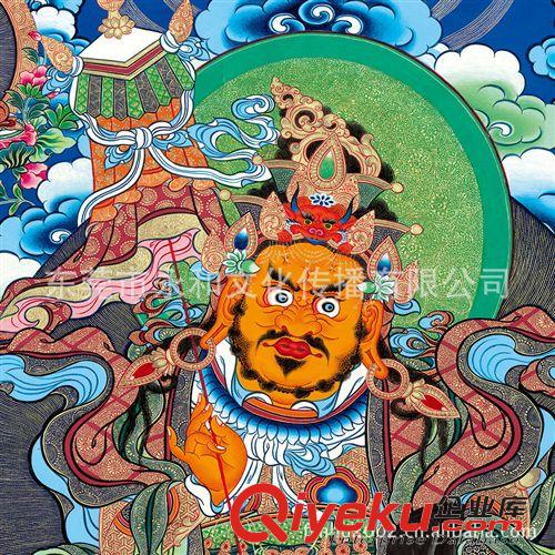 唐卡觀音佛像 【廠家供應(yīng)  永和藝品】唐卡  財(cái)神55.8×75.7原始圖片2