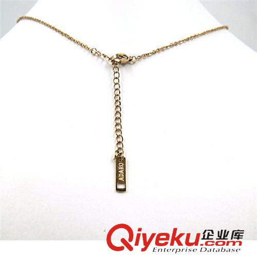 不銹鋼項鏈 不銹鋼項鏈吊墜心形鑲鉆吊墜飾品原始圖片3