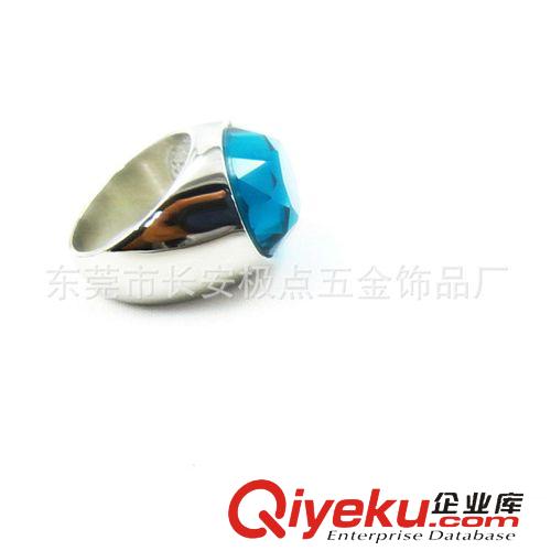 不銹鋼飾品配件 藍(lán)寶石男士戒指 復(fù)古鑄造戒指 韓國戒指飾品原始圖片2
