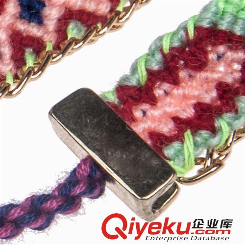 高級定制 MAXFINE 手工編織彩色合金邊留須編織手鏈 廠家直銷 現(xiàn)貨供應(yīng)