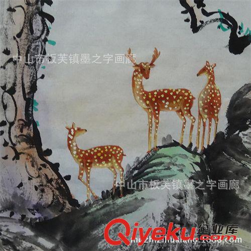 價格分類 墨之字畫純手繪中國畫 山水畫批發(fā)定制 2m辦公室客廳迎客松國畫原始圖片2