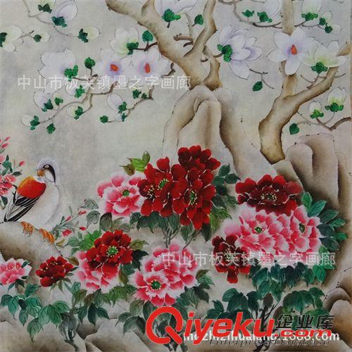 國(guó)畫 中國(guó)字畫 國(guó)畫純手繪gf花鳥作品 酒店客廳裝飾畫 國(guó)畫批發(fā)定制原始圖片3