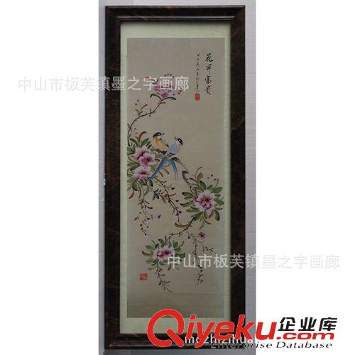 國畫 國畫 純手繪 客廳條幅裝飾畫 現(xiàn)代簡約花鳥卷軸掛畫原始圖片3