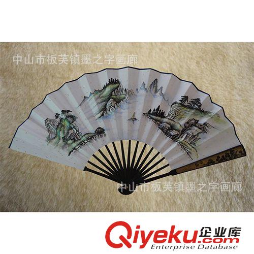 手繪折扇 純手繪國(guó)畫(huà)折扇定制 花鳥(niǎo)山水畫(huà)手工折扇 禮品扇 批發(fā)