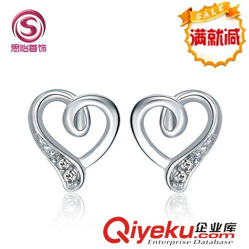 925純銀耳環(huán) 新品促銷925純銀耳環(huán)女 韓版時(shí)尚鋯石耳飾 廠家直銷 zp禮物配飾