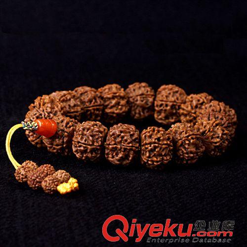 木珠佛珠飾品 精選矮樁尼泊爾5瓣紅皮大金剛菩提子五瓣佛珠手串藏式男女單圈原始圖片3