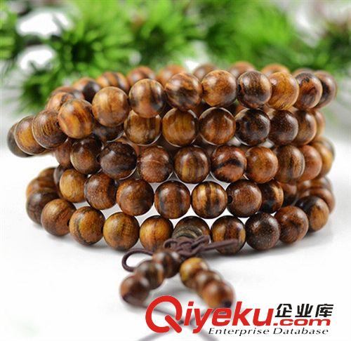 木珠佛珠飾品 廠家批發沉香花奇楠木108顆佛塔手串 珠徑6mm佛珠手鏈原始圖片2
