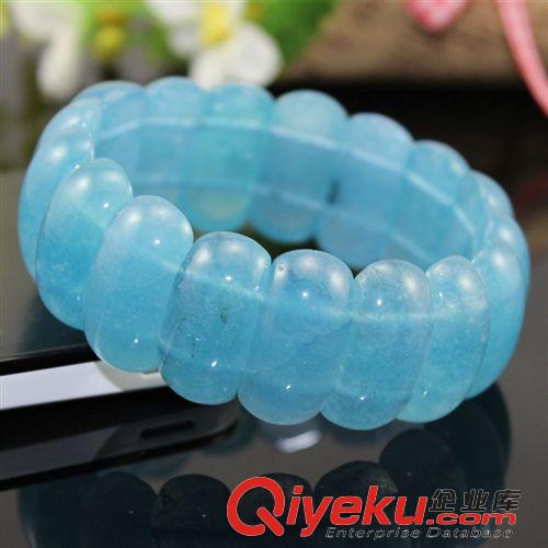 時尚手排 【{dj2}新款】批發海藍寶水晶手排手串  海藍晶手鏈