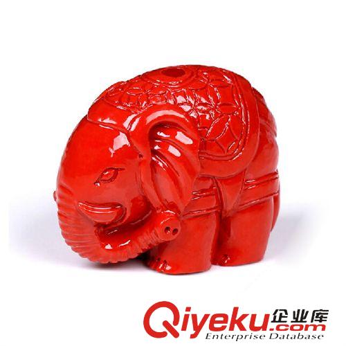 朱砂飾品 秦哲zp {dj0}臺灣tr朱砂大象吉祥小象 辟邪DIY散珠掛件吊墜