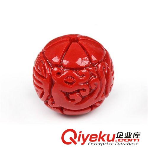 朱砂飾品 秦哲zpDIY散珠 {dj0}臺灣tr朱砂 龍珠雕刻 圓珠辟邪隔珠子批發(fā)